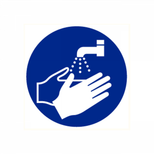 Pictogram Bord Handen Wassen Verplicht 200mm