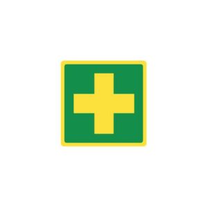 Pictogram Bord EHBO Middelen 200 X 200 Mm Fotoluminiserend