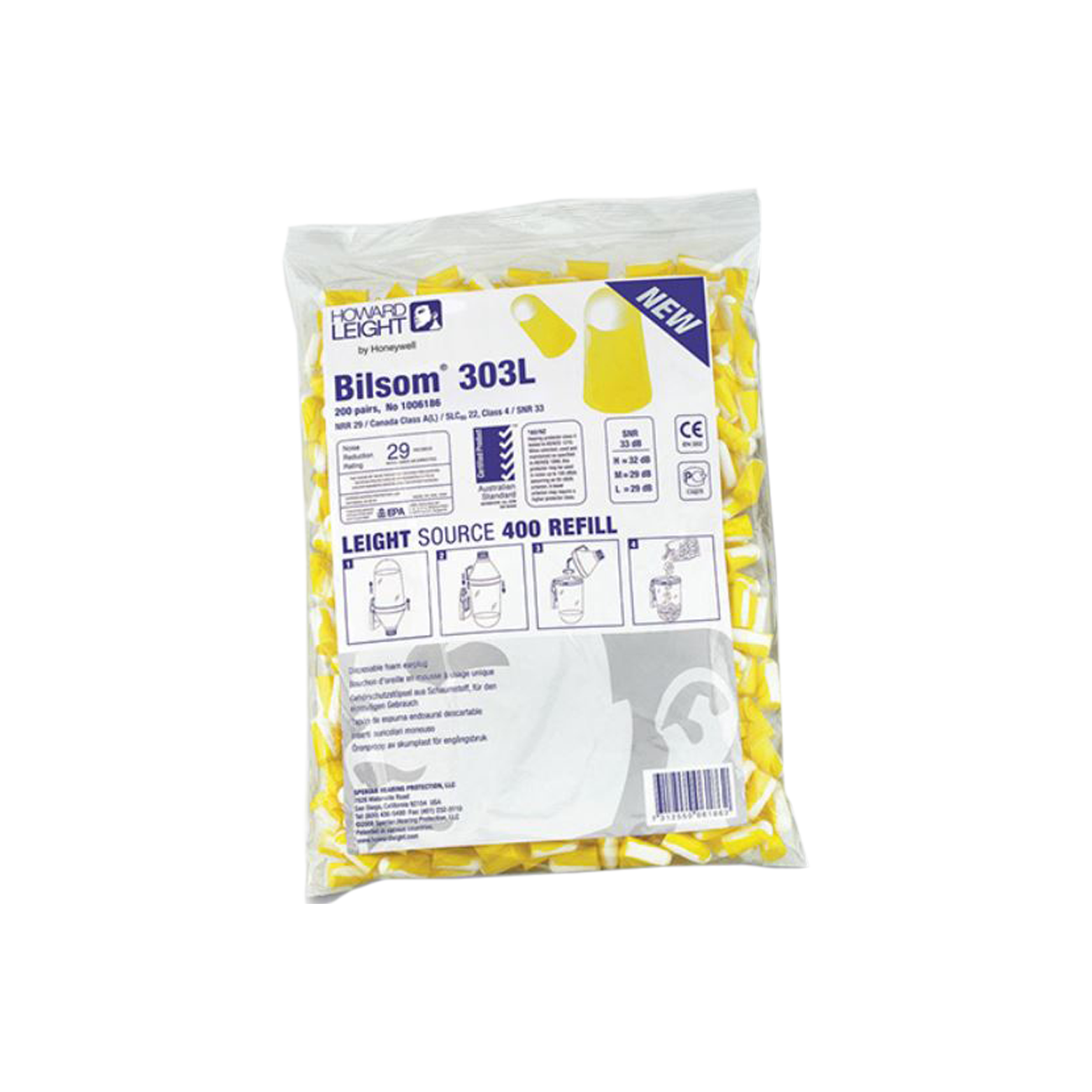 Honeywell Bilsom 303L navulling 200 pr HS 400 lite dispenser