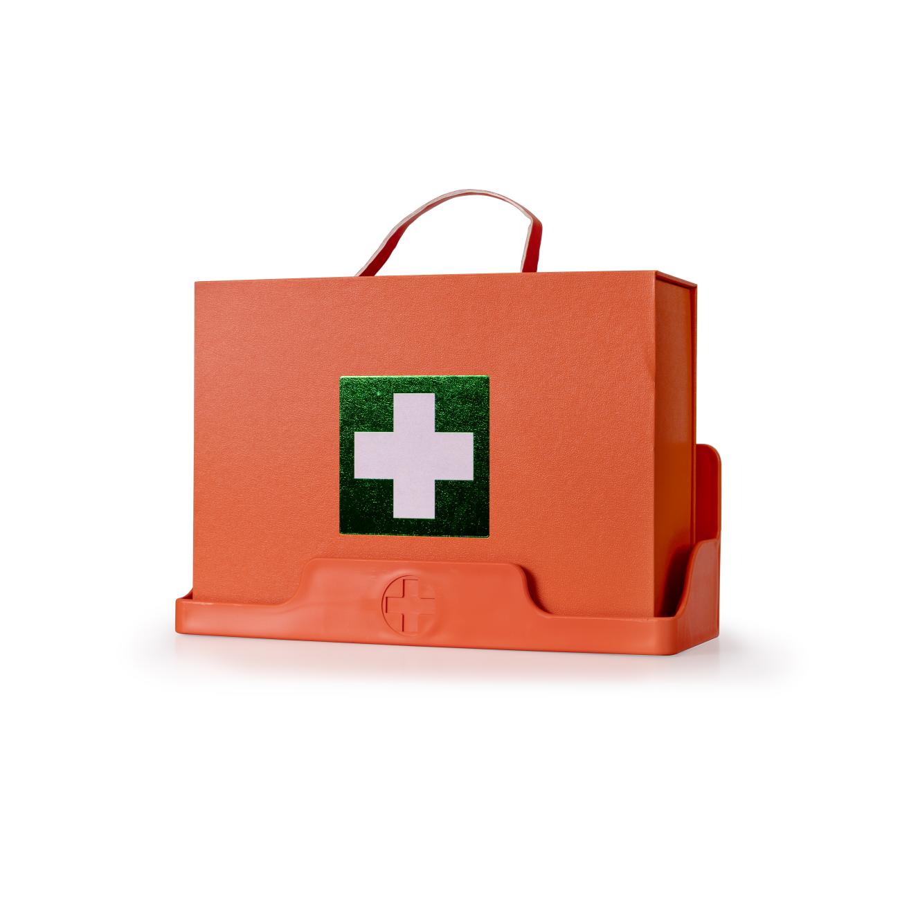 Quick Green Verbandtrommel klein FSC karton oranje B vulling